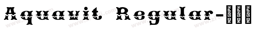 Aquavit Regular字体转换